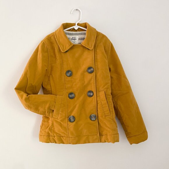 Mini Boden Yellow Pea Coat Jacket - Picture 2 of 8